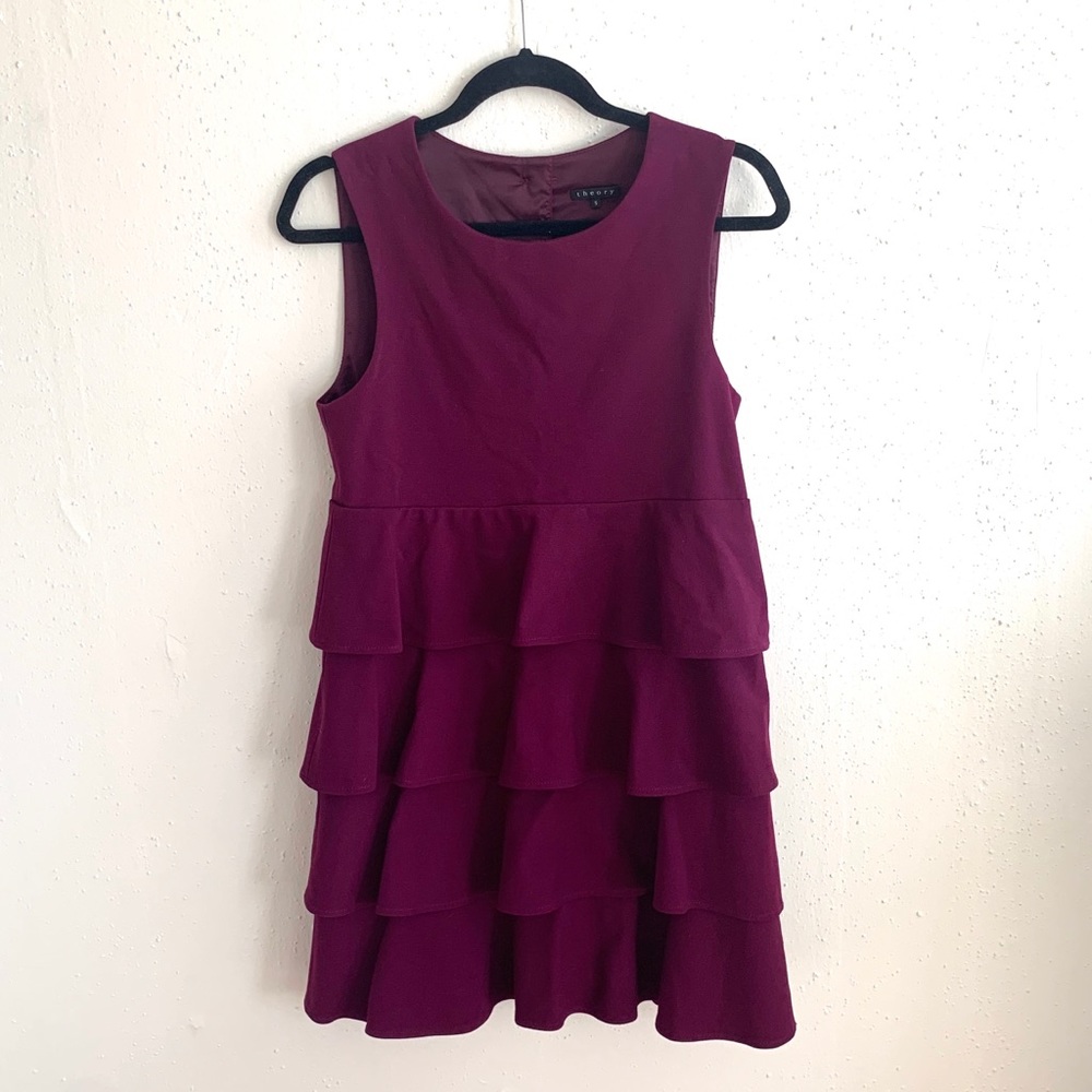 Theory Selma Tiered Ruffle Dress